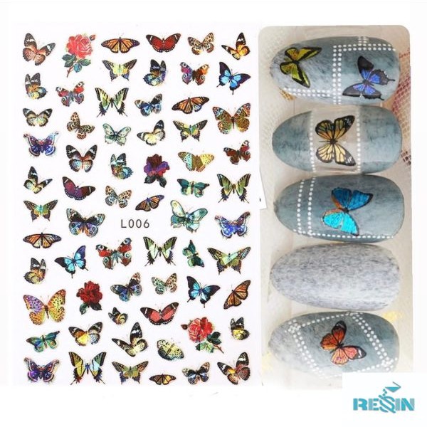 استیکر هولوگرامی پروانه 64 عددی