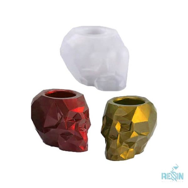 قالب جامدادی و گلدان جمجمه طرح اوریگام