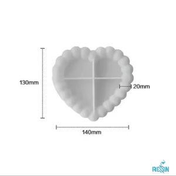 قالب سیلیکونی قلب مرواریدی