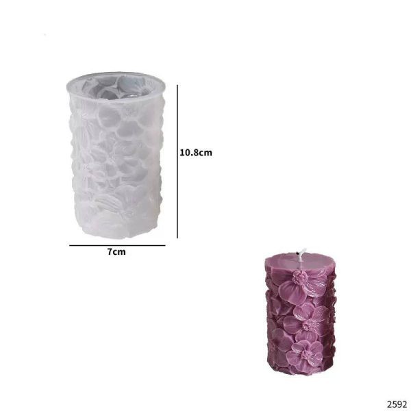 جاشمعی استوانه ای گل