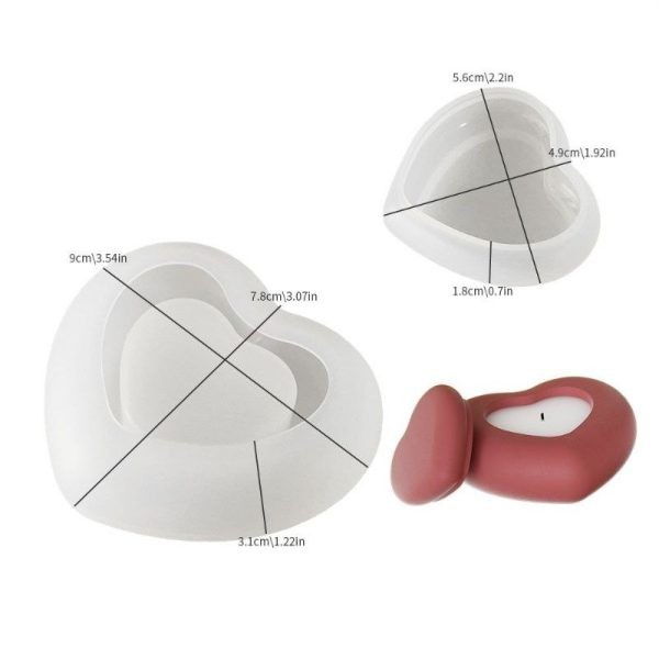 قالب جاجواهری قلب سه بعدی