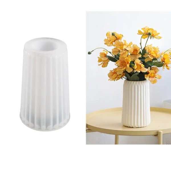 قالب گلدان ۱۵سانتی مدل شیاردار