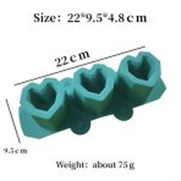 قالب گلدان سه تایی قلب