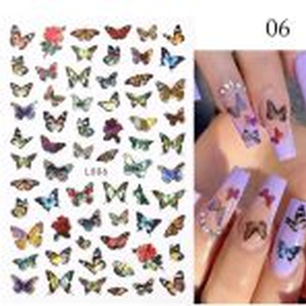 استیکر هولوگرامی پروانه 64 عددی