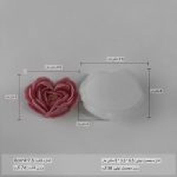 قالب سیلیکونی رز قلبی