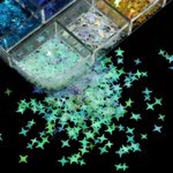 پک کامل 12 رنگی گلیتر هفت رنگ نور ستاره