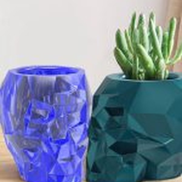 قالب جامدادی و گلدان جمجمه طرح اوریگام