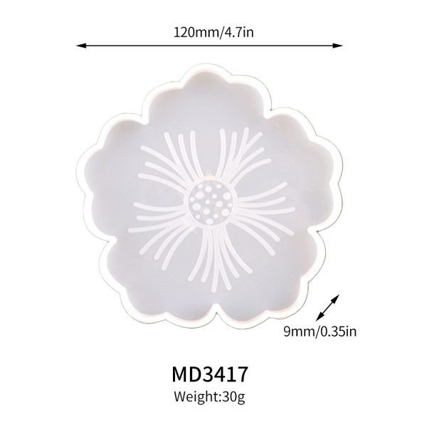 قالب زیرلیوانی گل