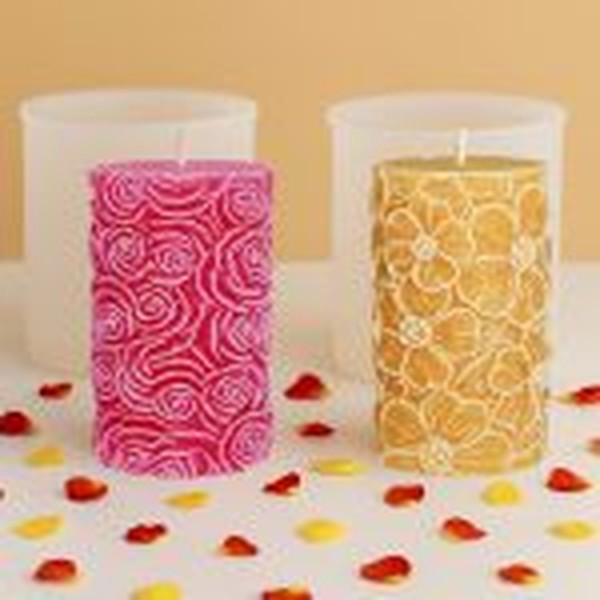 جاشمعی استوانه ای گل