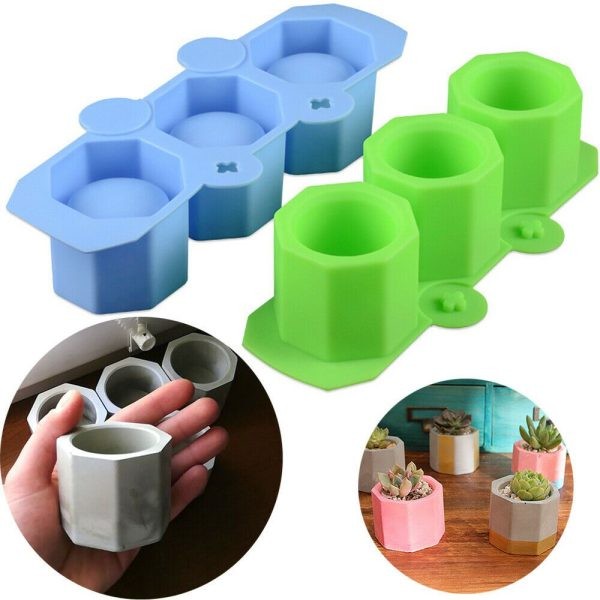 قالب گلدان سه عددی شش ضلعی