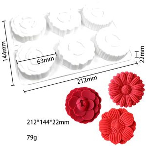 Template Flower Six Numbers