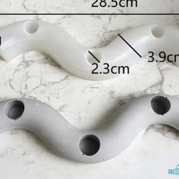 Two Model Spiral Glass Mould