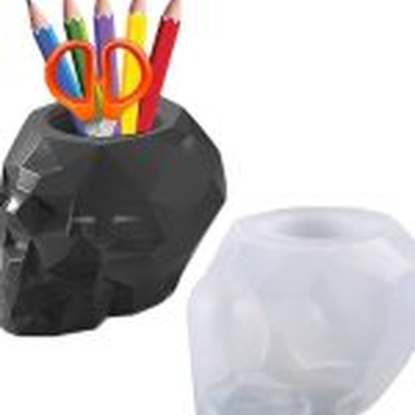 قالب جامدادی و گلدان جمجمه طرح اوریگام