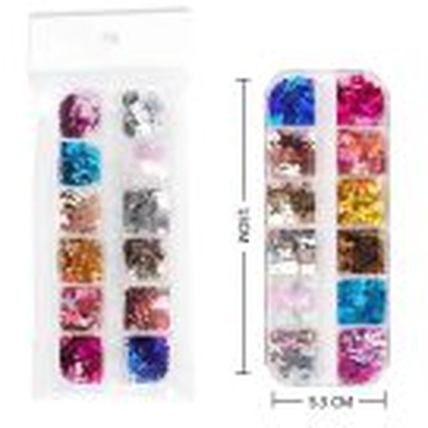 پک کامل گلیتر پروانه در ۱۲ طیف رنگی