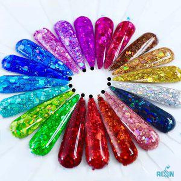 پک کامل 12 رنگی گلیتر هفت رنگ نور ستاره