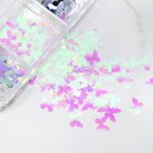 پک کامل گلیتر پروانه در ۱۲ طیف رنگی