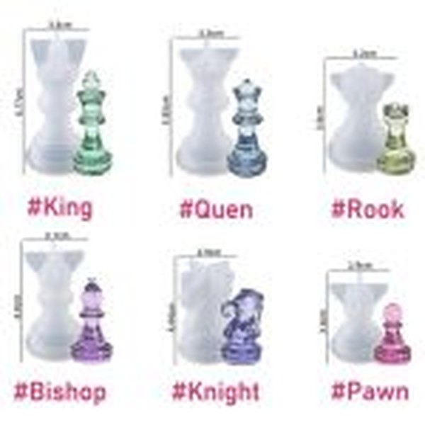 قالب سیلیکونی مهره سه بعدی شطرنج