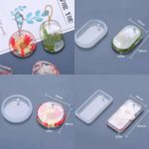 قالب سیلیکونی رزین چوب در سه مدل گرد ، ب