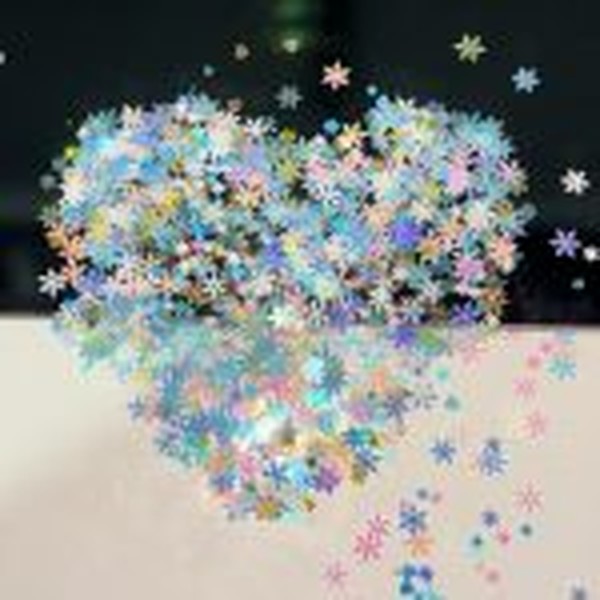 گلیتر برف و قلب