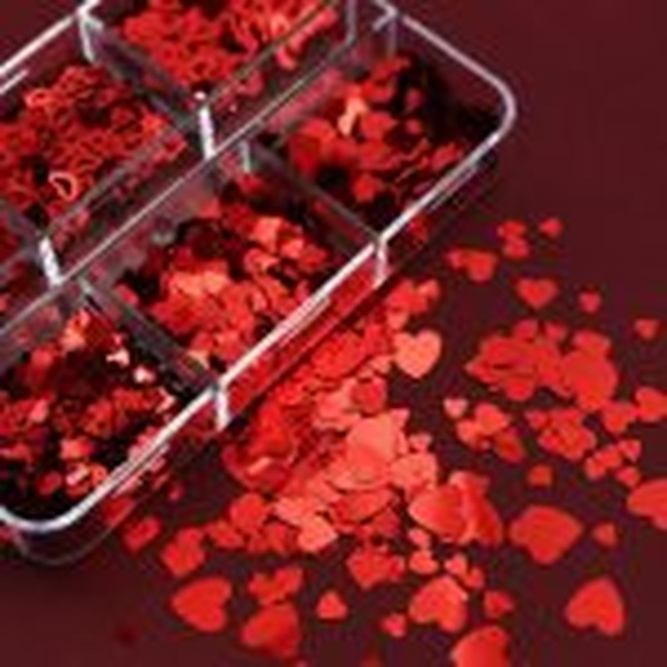 گلیتر قلب ۶تایی