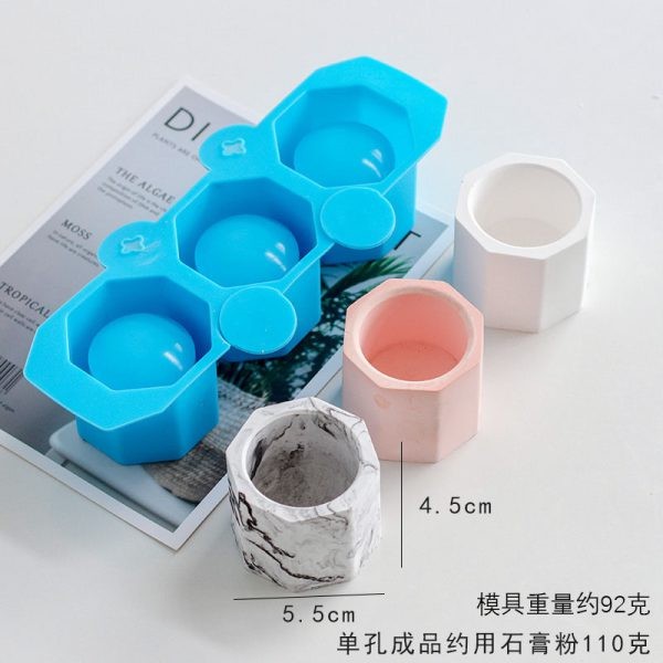 قالب گلدان سه عددی شش ضلعی