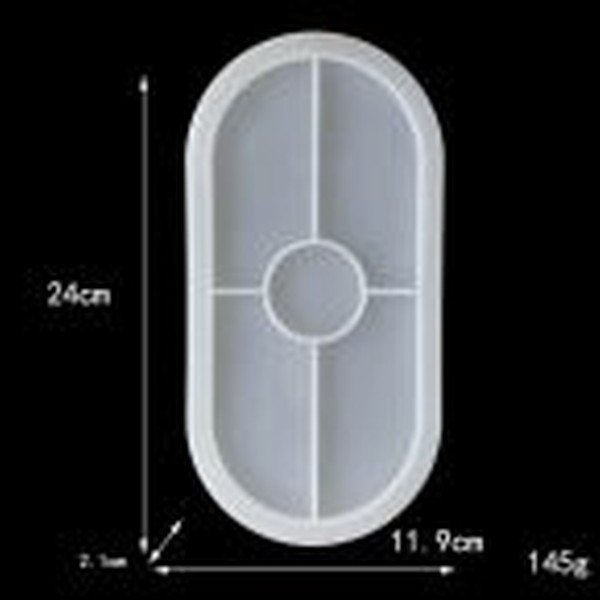 قالب سه سایز بیضی لبهدار