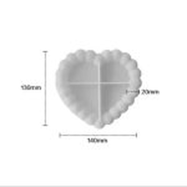 قالب سیلیکونی قلب مرواریدی