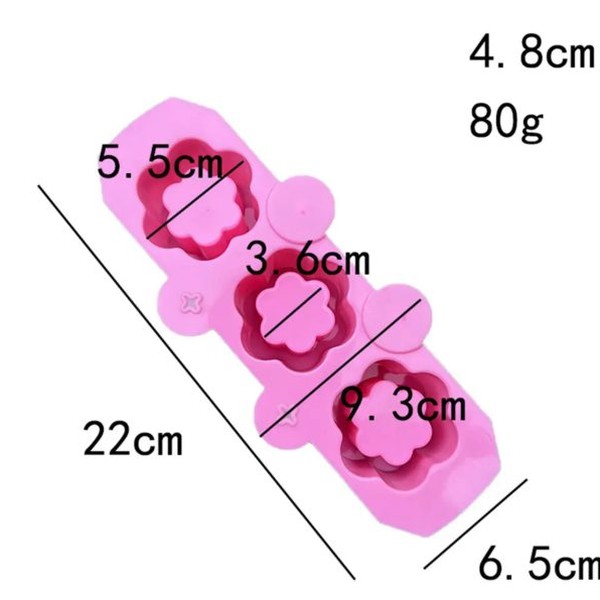 قالب گلدان گل سه عددی