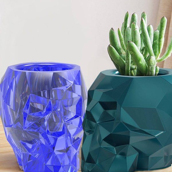 قالب جامدادی و گلدان جمجمه طرح اوریگام