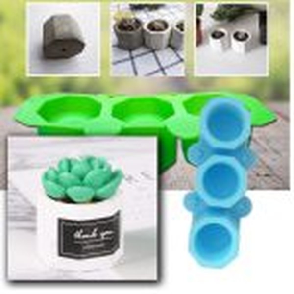 قالب گلدان سه عددی شش ضلعی