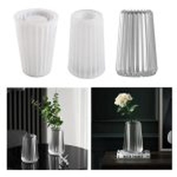 قالب گلدان ۱۵سانتی مدل شیاردار