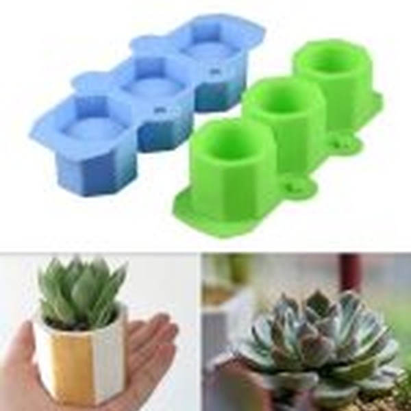 قالب گلدان سه عددی شش ضلعی