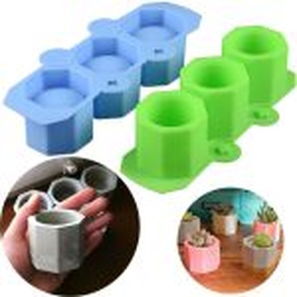 قالب گلدان سه عددی شش ضلعی