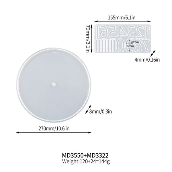 قالب ساعت با اعداد