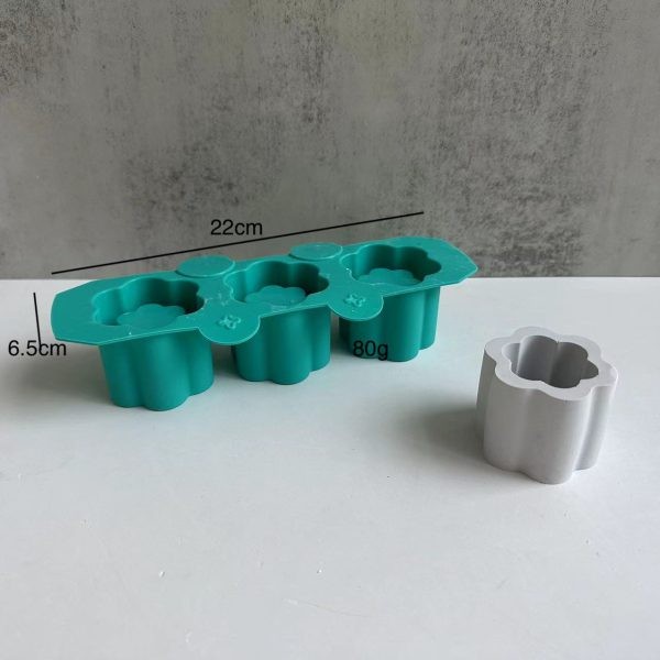 قالب گلدان گل سه عددی