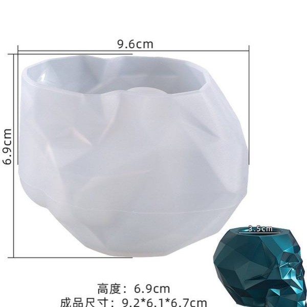 قالب جامدادی و گلدان جمجمه طرح اوریگام