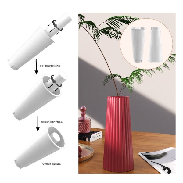 قالب شمع و گلدان شیاردار