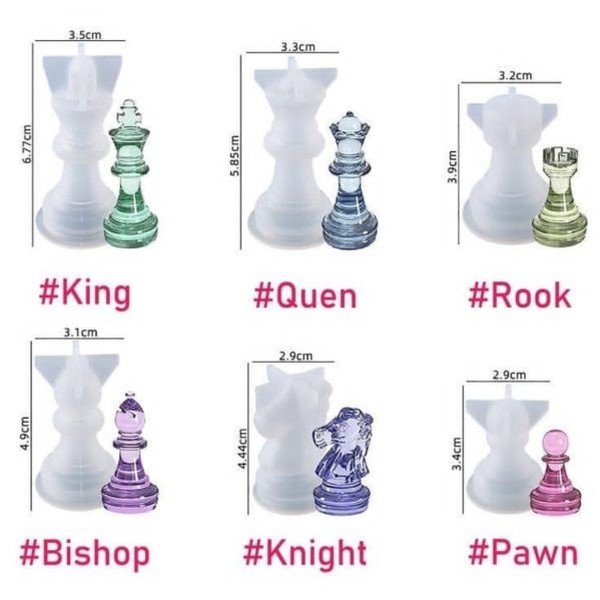 قالب سیلیکونی مهره سه بعدی شطرنج