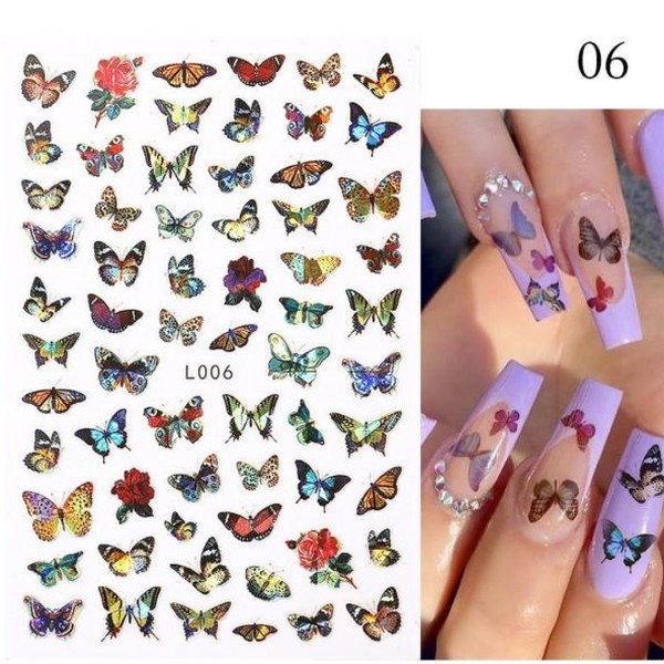 استیکر هولوگرامی پروانه 64 عددی