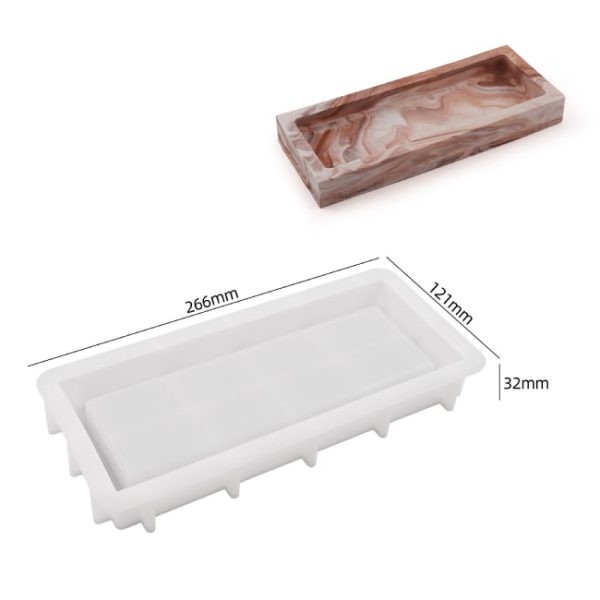 قالب سیلیکونی سینی مستطیل لبه دار