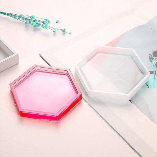 قالب شش ضلعی لبه دار مناسب رزین و بتن