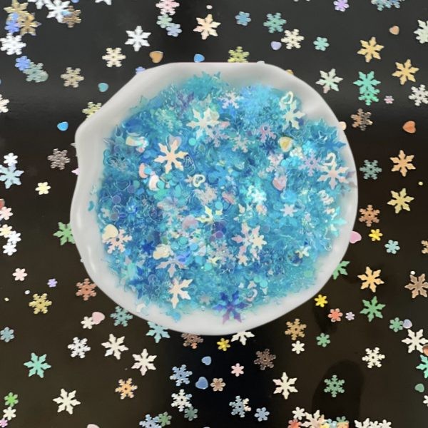 گلیتر برف و قلب