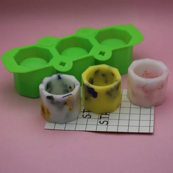 قالب گلدان سه عددی شش ضلعی