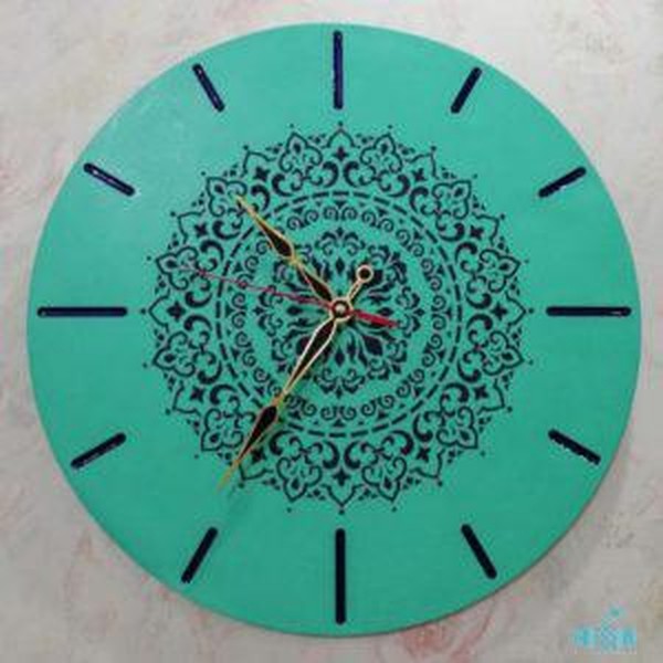 قالب ساعت با اعداد