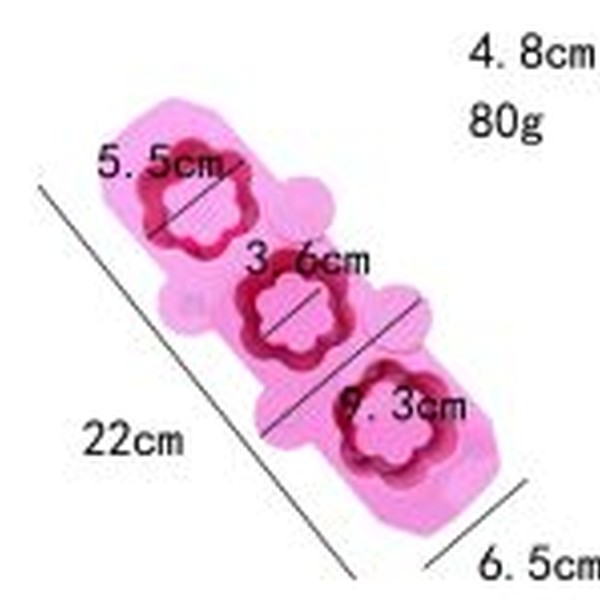 قالب گلدان گل سه عددی