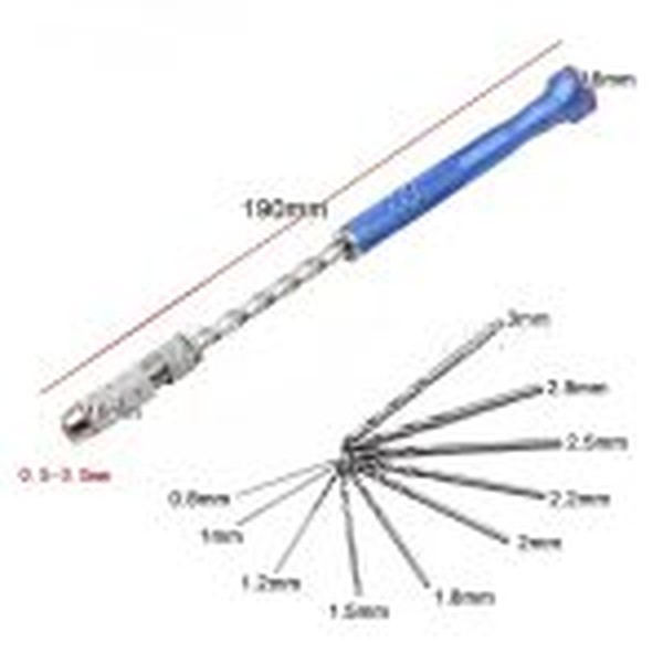 مجموعه سه سایز مته و سه نظام فشاری