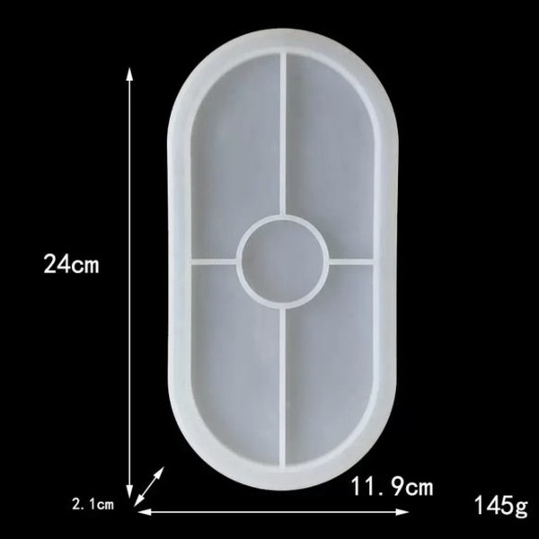 قالب سه سایز بیضی لبهدار