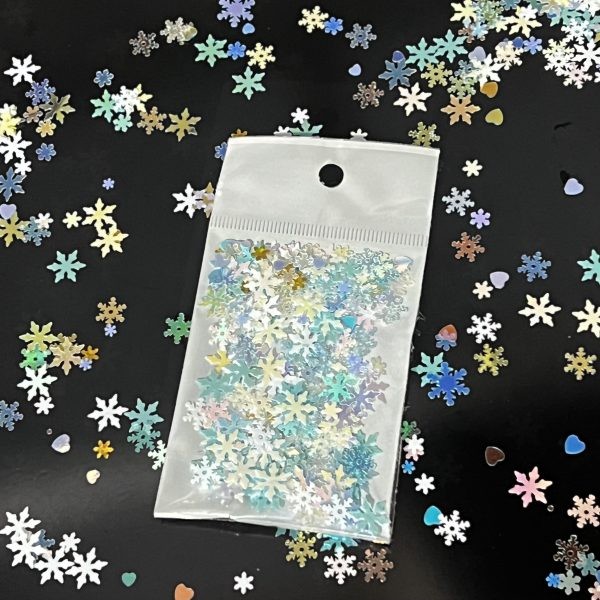 گلیتر برف و قلب