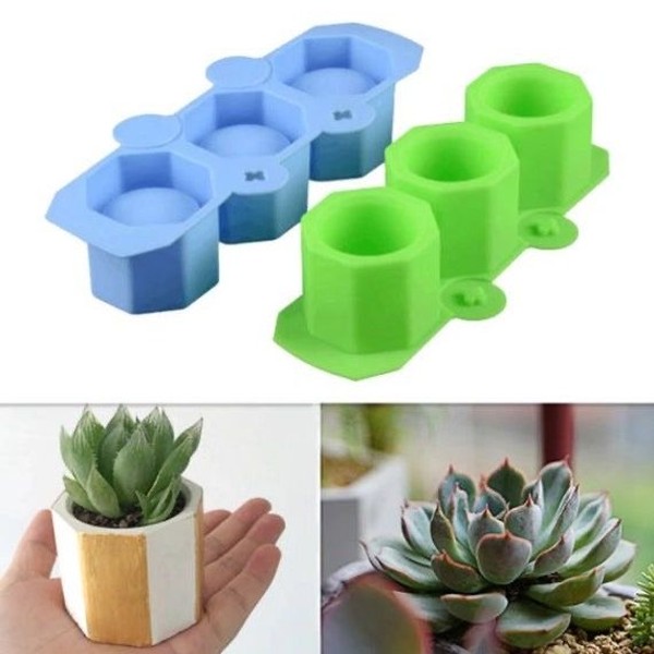 قالب گلدان سه عددی شش ضلعی