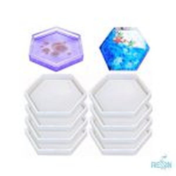 قالب شش ضلعی لبه دار مناسب رزین و بتن